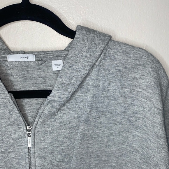 J. Jill Jackets & Blazers - 🐆J. Jill | Pure Jill Gray Hooded Pullover with Kangaroo Pocket, 1/4 zip!